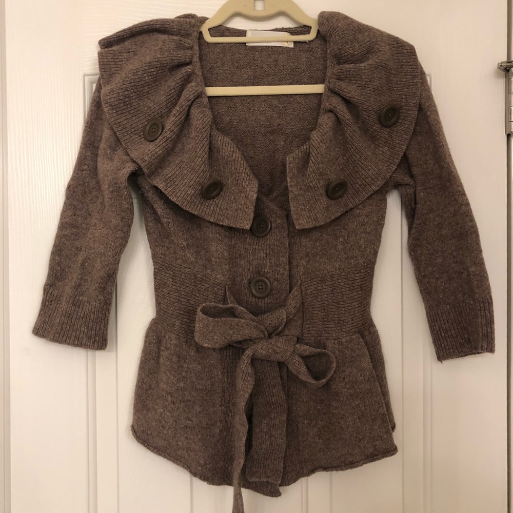 Anthropologie shawl collar sweater